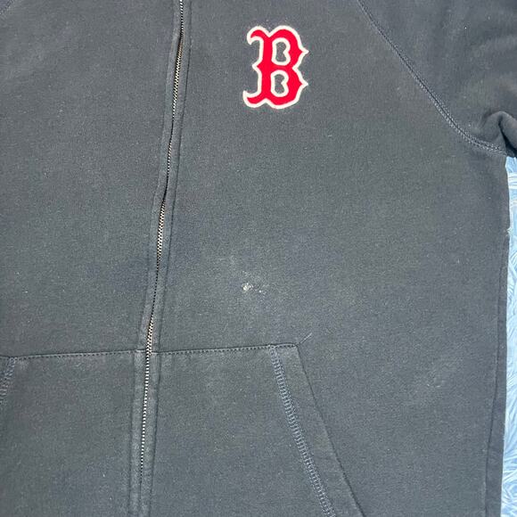 47 Brand MLB Boston Red Sox Full Zip Sweater Size Medium Mens Baseball Sports - Picture 3 of 13